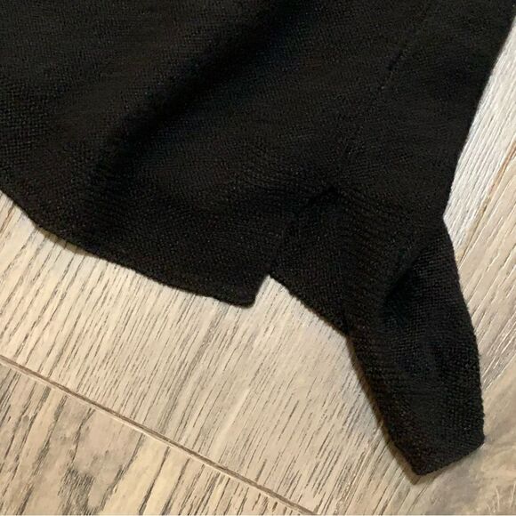 J. JILL Tunic 59% Linen Blend Women’s XL Black Long Bell Sleeve Slit Scoop Neck. - Picture 12 of 15